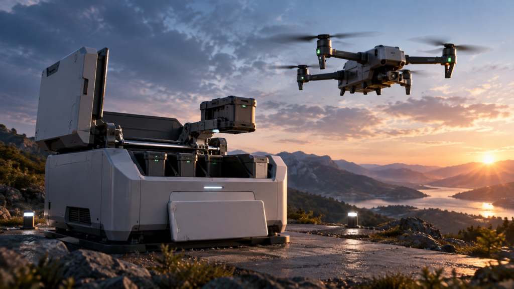 Представлена DJI Dock 4: дрон меняет батарею за 25 секунд